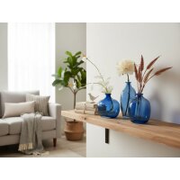 Moderne Glasvase Vase Kyoto ultramarin Blau (3er Set)...