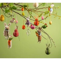 Hänger Ostern Hase Hasenpaar aus Filz (2er Set) H:15 cm -  Osterdeko, Geschenkanhänger Ostern, Frühlingsdeko, Osterhase