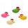 Hänger Set Ostern Huhn aus Textil (4er Set) 4x6 cm -  Osterdeko, Geschenkanhänger Ostern, Frühlingsdeko, Osterhase