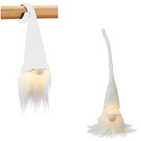 LED Wichtel mit weisser Filzmütze H:26 cm - tolles...