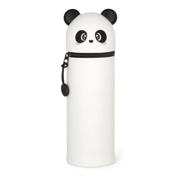 Legami 2-in-1 Mäppchen PANDA aus Silikon - Kawaii Federmäppchen, Tisch Stiftehalter, Federtasche