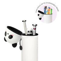 Legami 2-in-1 Mäppchen PANDA aus Silikon - Kawaii Federmäppchen, Tisch Stiftehalter, Federtasche