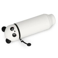 Legami 2-in-1 Mäppchen PANDA aus Silikon - Kawaii Federmäppchen, Tisch Stiftehalter, Federtasche