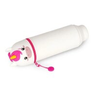 Legami 2-in-1 Mäppchen EINHORN aus Silikon - Kawaii Federmäppchen, Tisch Stiftehalter, Federtasche