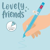 Legami Gelstift Lovely Friends LAMA - Gel Pen mit abnehmbarer Tier Deko, Stift , Schreibstift, Gelschreiber