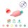 Legami 6er Set Mini Textmarker KAROTTE "Carrate Team" - Highlighter Pastellfarben, Textliner, Marker