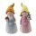 Zaunhocker Junge und Mädchen (2er Set) H:23 cm aus Terrakotta - Zaun Deko Garten, Pfostenhocker, Zaunfigur, Gartendeko, Zaunstecker