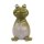 Zaunhocker Frosch grün klein H:14 cm aus Keramik - Zaun Deko Garten Frösche, Tierfigur Pfostenhocker, Zaunfigur, Gartendeko, Zaunstecker