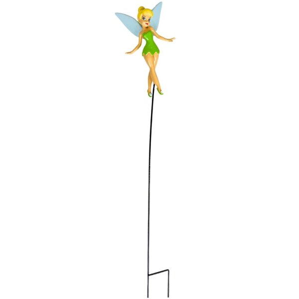 Gartenstecker 3D Fee Tinkerbell H:40 cm - Disney Blumenstecker aus Peter Pan, moderner Deko Stil, Gartendeko, Dekofigur für den Garten