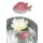 Teichdeko Schwimm Fisch rose 11x7 cm aus Porzellan schwimmend für Schwimmschale, als Teich Deko, Deko für Vogeltränke etc. - Fische, Schwimmtiere