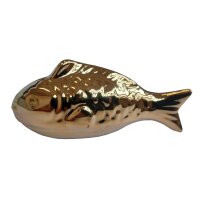 Teichdeko Schwimm Fisch gold 11 cm aus Porzellan...