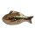 Teichdeko Schwimm Fisch gold 11 cm aus Porzellan schwimmend für Schwimmschale, als Teich Deko, Deko für Vogeltränke etc. - Fische, Schwimmtiere