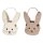 Filzkorb Osterkorb Hase Osterhase (2er Set) hellbraun, dunkelbraun H:22 cm - Filztasche, Geschenkkorb Ostern, Osterdeko, Frühlingsdeko,Geschenkverpackung Filz Korb Ostern