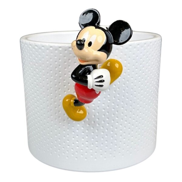 Blumentopf Deko Anhänger Mickey Mouse 10x7 cm aus Kunststoff - Disney Topf Anhänger, Pot Buddy Micky Maus, Topfhänger, moderner Deko Stil für Disney Fans, Gartendekoration