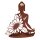 Feng Shui Yogafigur mit Lotusblume auf Platte 40x35 cm im Rost Design - Lebensenergie und Wohlbefinden als Gartendeko, Rostfigur Glücksbringer, Schutzsymbol, Kraftspender