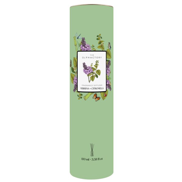 Raumduft Diffuser VERBENA + CITRONELLA Olphactory 100 ml  - Lufterfrischer, Duftstäbchen, Raum Duft, Verdunster