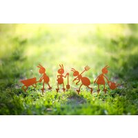 Gartenstecker Ameise mit Schubkarre 25x24 cm im Rost...