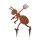 Gartenstecker Ameise mit Rechen 25x17 cm im Rost Design - Beetstecker Insekten, Blumenstecker, Rostfigur, Gartendeko Rost