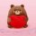 Legami Super Soft Mini Kuscheltier TEDDY BÄR mit Herz - Plüschtier freistehend, Kissen super weich und flauschig, Kuschelkissen