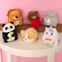 Legami Super Soft Mini Kuscheltier HUND CORGI - Plüschtier freistehend, Kissen super weich und flauschig, Kuschelkissen