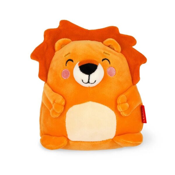 Legami Super Soft Mini Kuscheltier LÖWE - Plüschtier freistehend, Kissen super weich und flauschig, Kuschelkissen