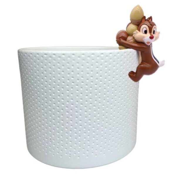 Blumentopf Deko Anhänger Streifenhörnchen Dale 10x7 cm aus Kunststoff - Disney Topf Anhänger Ahörnchen und Bhörnchen, Pot Buddy Chip & Dale, Topfhänger, moderner Deko Stil für Disney Fans, Gartendekoration