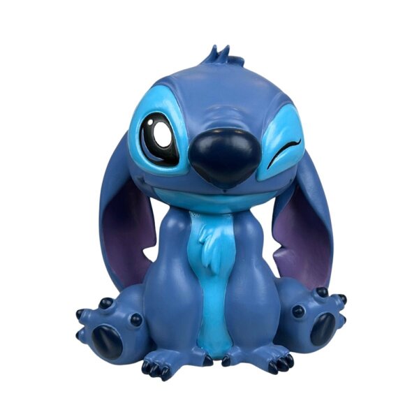 Deko 3D Disney Gartenfigur Stitch mit hängenden Ohren H:20,5 cm aus Kunststoff - Disney Figur aus Lilo & Stitch für den Garten, moderner Deko Stil für Disney Fans, Gartendekoration, Statue