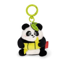 Legami Schlüsselanhänger mit Super Soft Plüschtier PANDA mit Bambus - Kuscheltier super weich und flauschig, Schlüssel Anhänger Pandabär