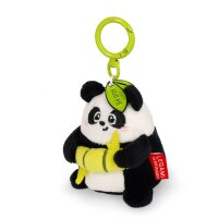 Legami Schlüsselanhänger mit Super Soft Plüschtier PANDA mit Bambus - Kuscheltier super weich und flauschig, Schlüssel Anhänger Pandabär