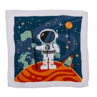 Magisches Handtuch Weltall Space (4er Set) 30x30 cm - Zauberhandtuch Rakete, Planeten, Astronauten, Kinder Handtuch, Kindergeschenk