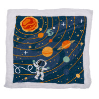 Magisches Handtuch Weltall Space (4er Set) 30x30 cm - Zauberhandtuch Rakete, Planeten, Astronauten, Kinder Handtuch, Kindergeschenk