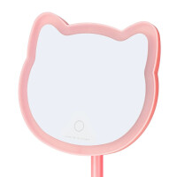 Legami Schminkspiegel KATZE "You look Purrfect" mit LED Licht - neigbarer Make-up Spiegel mit Ablageschale