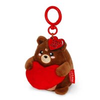 Legami Schlüsselanhänger mit Super Soft Plüschtier TEDDY BÄR mit Herz - Kuscheltier super weich und flauschig, Schlüssel Anhänger, Schlüsselbund
