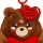 Legami Schlüsselanhänger mit Super Soft Plüschtier TEDDY BÄR mit Herz - Kuscheltier super weich und flauschig, Schlüssel Anhänger, Schlüsselbund