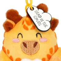 Legami Schlüsselanhänger mit Super Soft Plüschtier GIRAFFE - Kuscheltier super weich und flauschig, Schlüssel Anhänger, Schlüsselbund