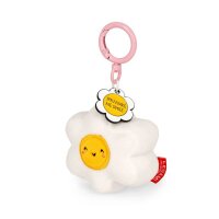Legami Schlüsselanhänger mit Super Soft Plüschtier GÄNSEBLÜMCHEN Daisy - Kuscheltier super weich und flauschig, Schlüssel Anhänger, Schlüsselbund