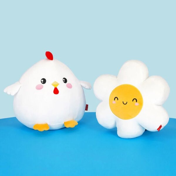 Lila Blumenkissen 40cm - Gänseblümchen Design Plüschkissen Für Boden, Sofa & Kinderzimmer