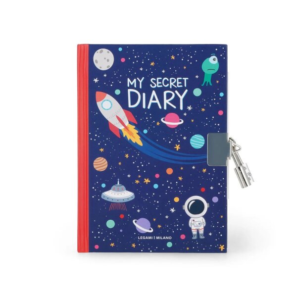 Legami Geheimes Tagebuch mit Vorhängeschloß WELTALL - My Secret Diary - Notizbuch, Reisetagebuch, Kindertagebuch