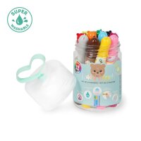 Legami 12er Set Filzstifte TEDDY BÄR "Teddy Friends" - Malstifte, Filzstift Kinder, Buntstifte