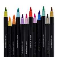 Legami 12er Set Pinselstifte "Brush Markers" Pastello - Aquarellstifte, Malstifte, Stifte, Pastellfarben