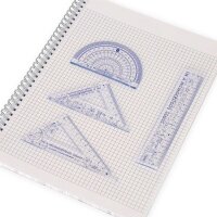 Legami superflexibles 4-teiliges Geometrieset "You rule!" GENIUS - Lineal, Geodreieck, Winkelmesser - Geometrie für Genies, Mathematik