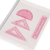 Legami superflexibles 4-teiliges Geometrieset "You rule!" EINHORN - Lineal, Geodreieck, Winkelmesser - Geometrie für Einhornfans, Mathematik