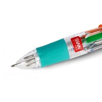 Legami Mini Kugelschreiber DINO mit 4 Farben - Mini Magic Rainbow - Kuli Dinosaurier, Stift, Schreibstift