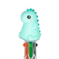Legami Mini Kugelschreiber DINO mit 4 Farben - Mini Magic Rainbow - Kuli Dinosaurier, Stift, Schreibstift