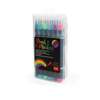 Legami 12er Set Pinselstifte "Brush Markers" Bright - Aquarellstifte, Malstifte, Stifte, leuchtende Farben
