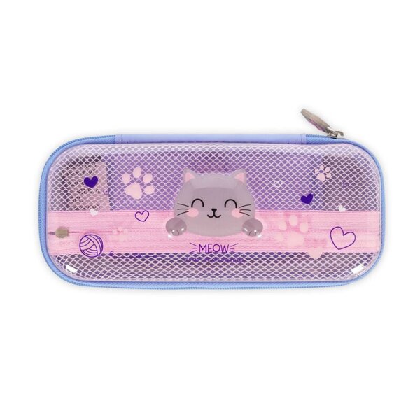 Legami Federmäppchen KATZE Kitty - Wonderwow - aus Kunststoff - Mäppchen, Tisch Stiftehalter, Federtasche