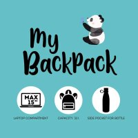 Legami Rucksack PANDA - My backpack - aus Polyester - Schultasche, Schulrucksack, für Schule & Freizeit