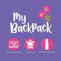 Legami Rucksack FLOWERS - My backpack - aus Polyester - Schultasche für Blumenliebhaber, Schulrucksack, für Schule & Freizeit