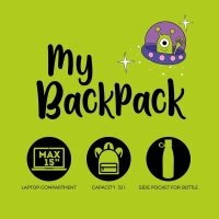 Legami Rucksack WELTALL - My backpack - aus Polyester - Schultasche für Astronauten Schulrucksack, für Schule & Freizeit