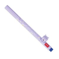 Legami Gelstift Lovely Friends NILPFERD - Gel Pen mit abnehmbarer Tier Deko, Stift , Schreibstift, Gelschreiber Hippo